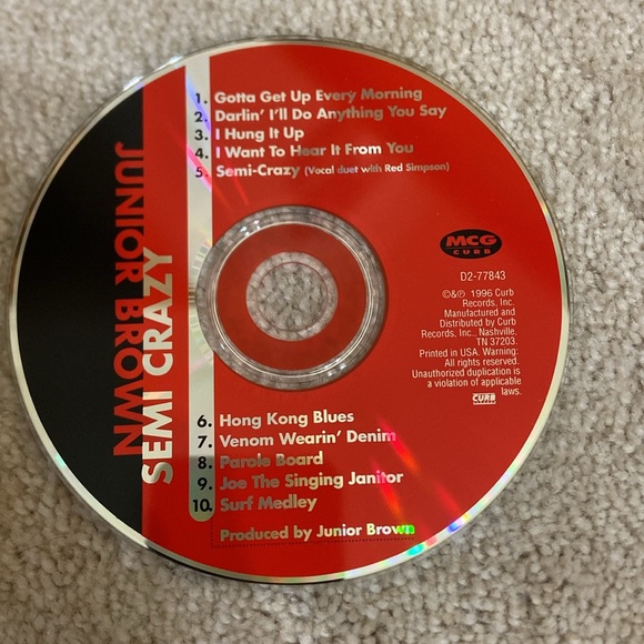 🔥5 for $5🔥 Junior Brown Semi Crazy CD - Picture 3 of 5